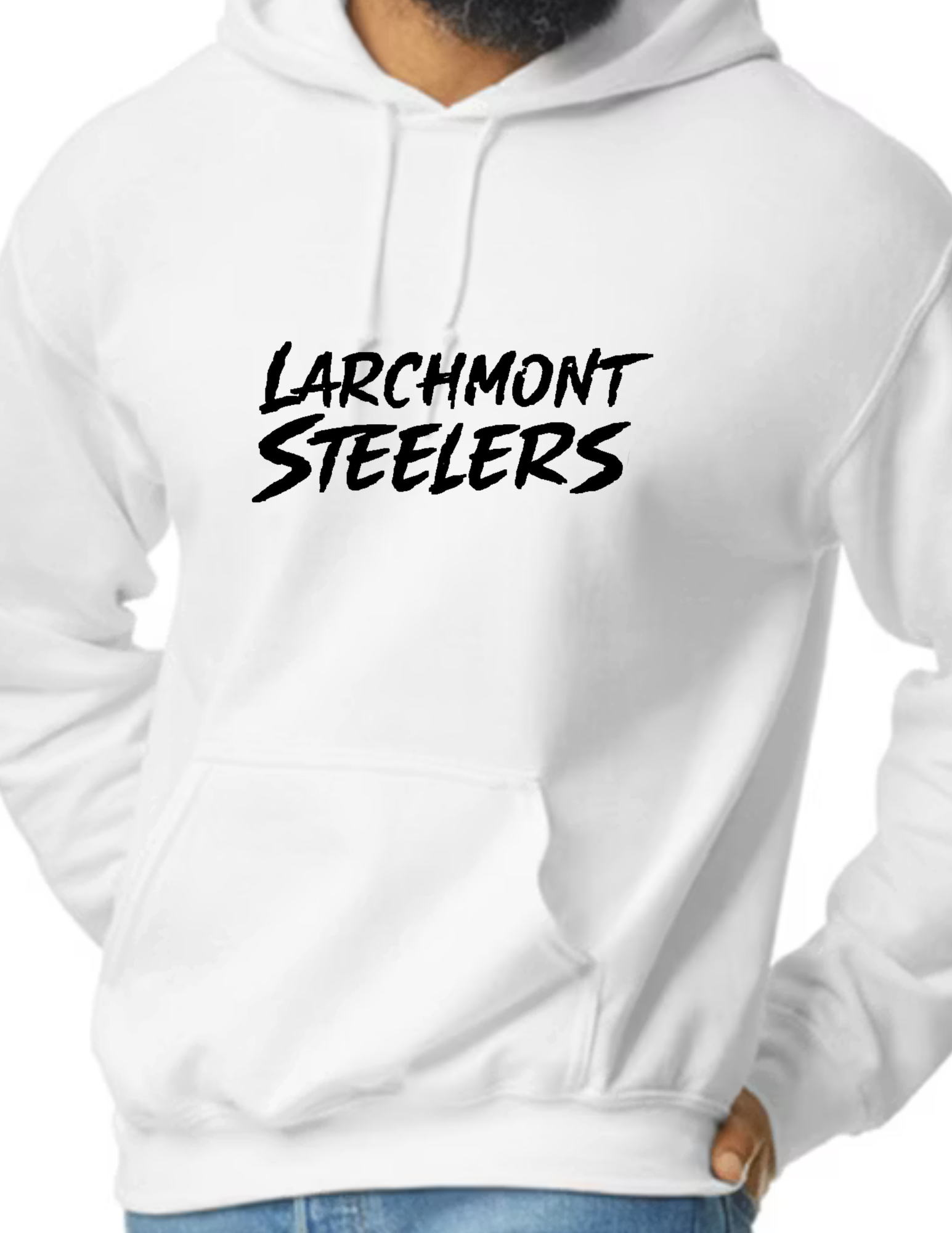 Larchmont Steelers Black Font- White