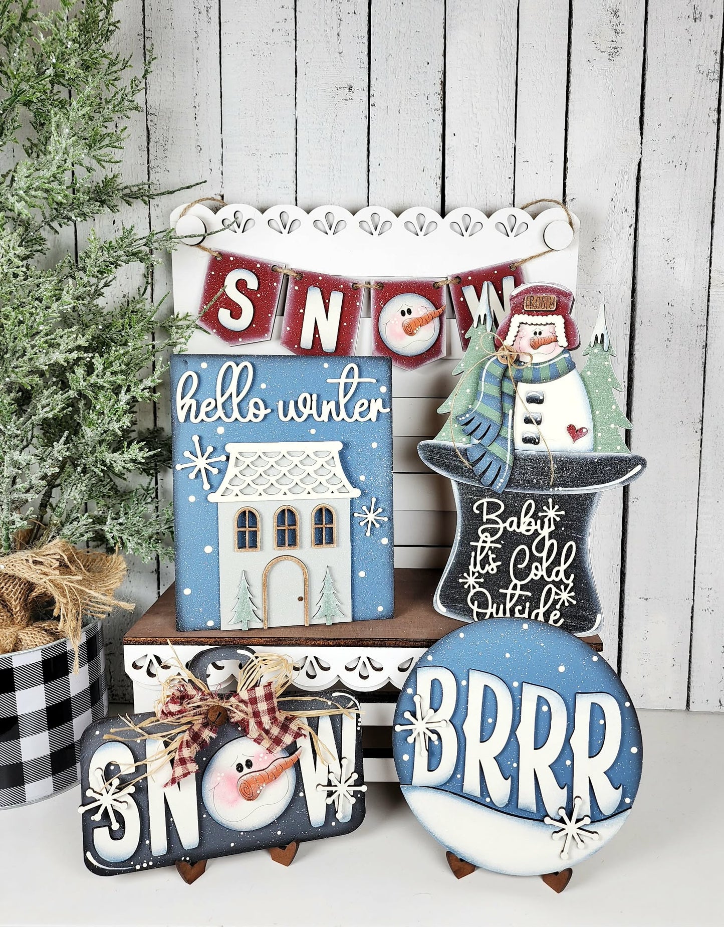 Winter Snowman Decor Set- Paint Party Kit