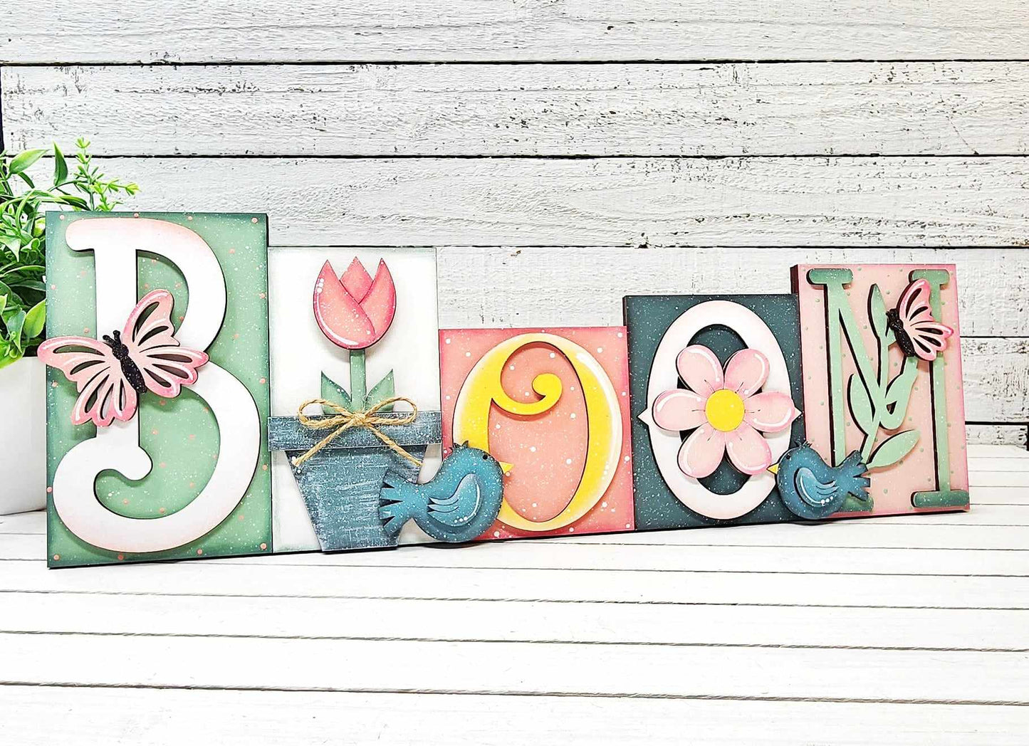 Bloom Word Block- Paint Party