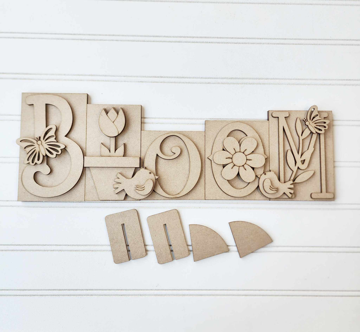 Bloom Word Block- Paint Party