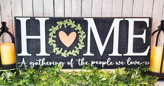 HOME Mantle Sign, Shelf Sitter or Hanger- Paint Party Kit