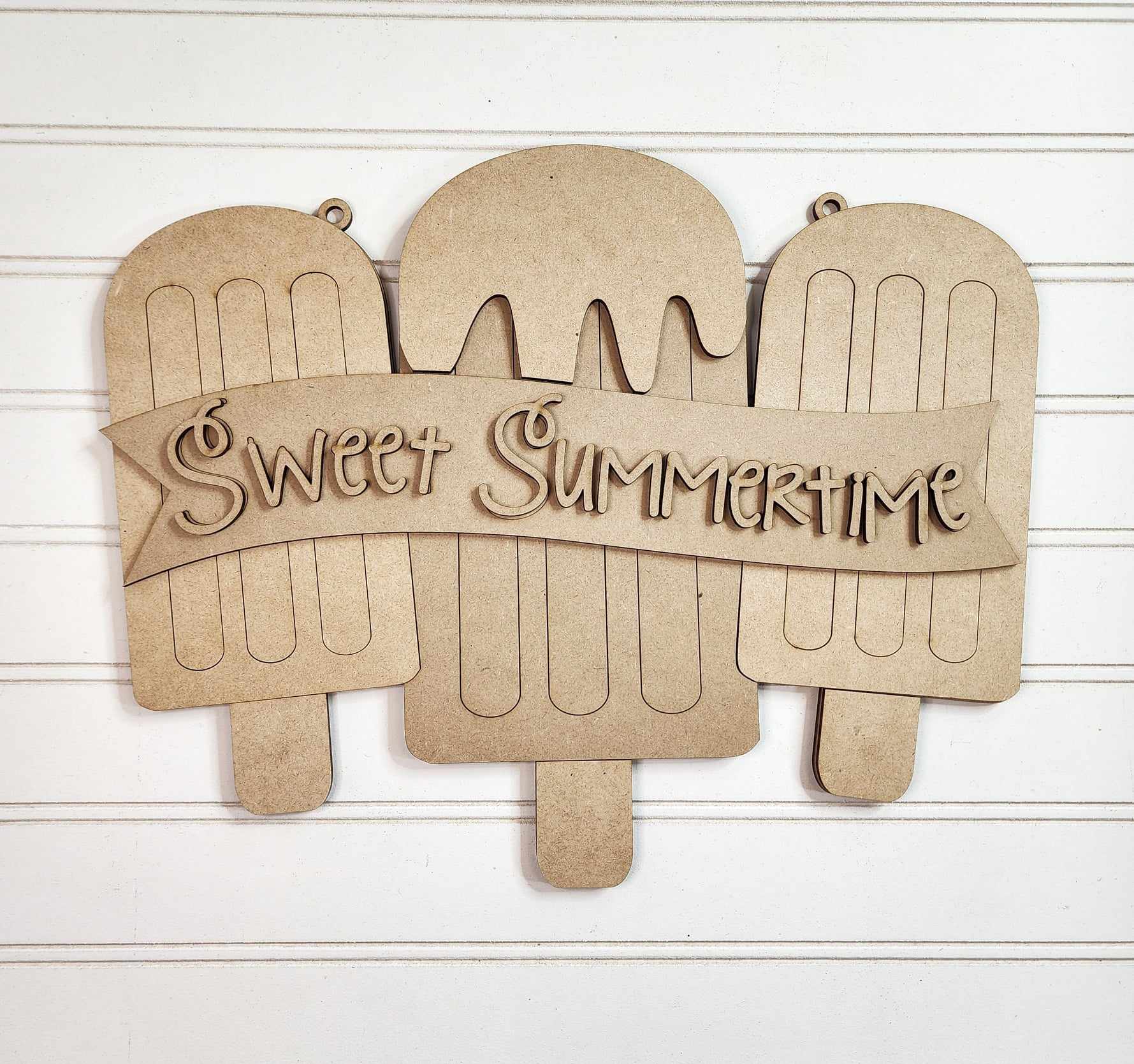 Sweet Summertime Popsicle Hanger- DIY Blank