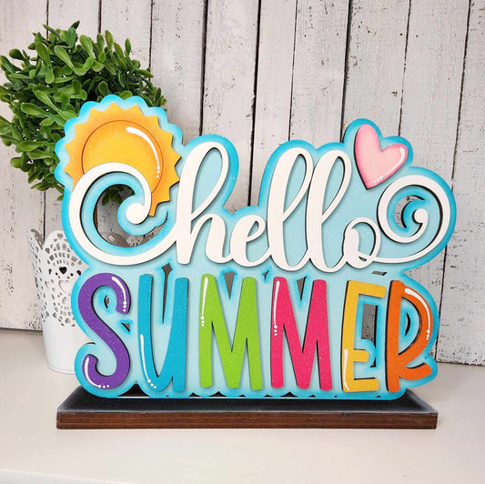 Hello Summer Shelf Sitter- Paint Party