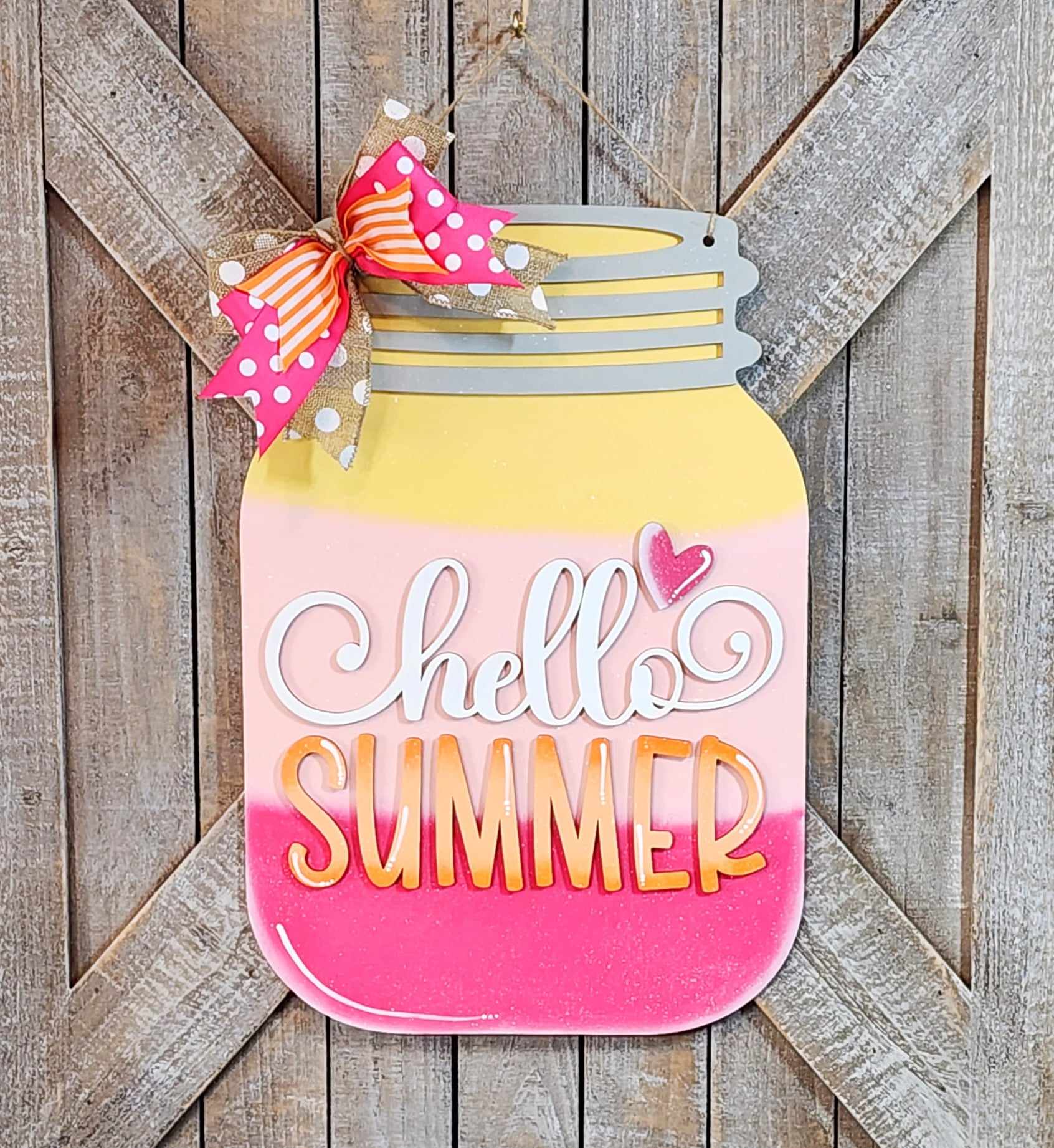 Hello Summer Mason Jar Hanger