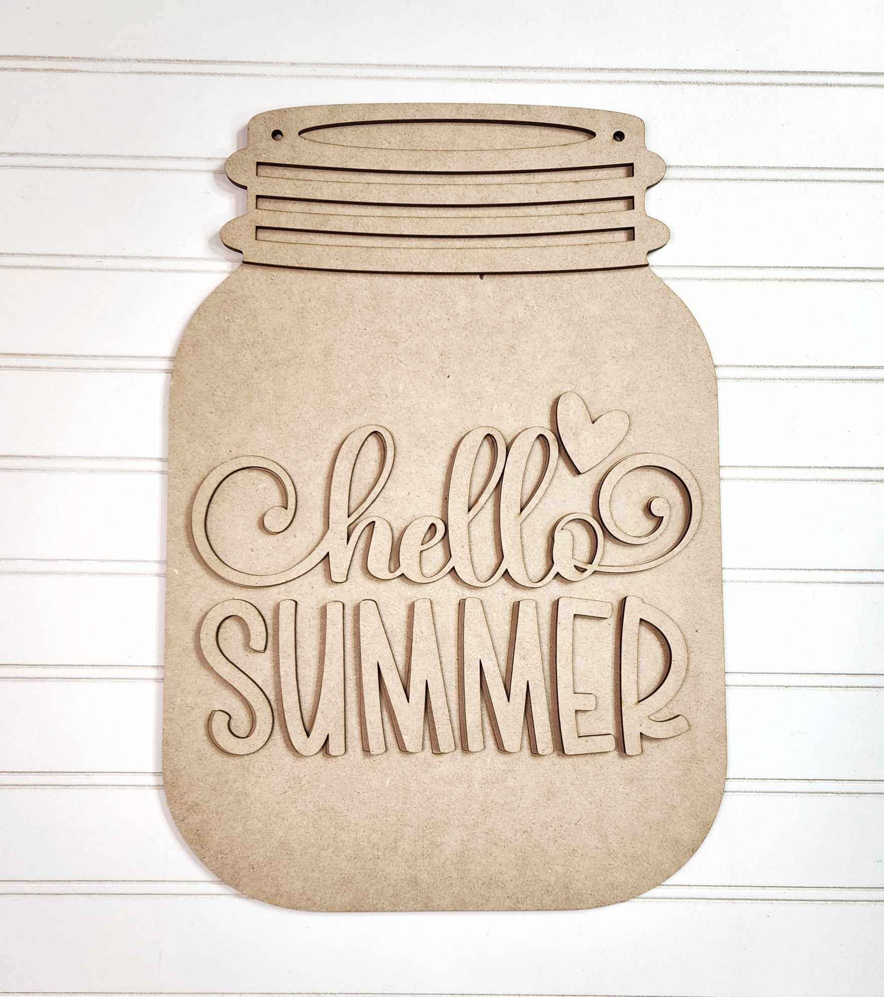 Hello Summer Mason Jar Hanger- DIY Blank
