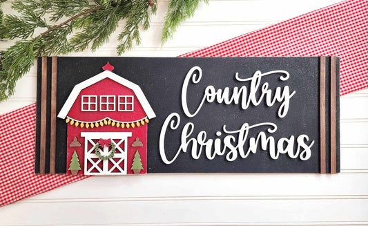 Country Christmas Tree Farm Mantle Sign  Paint Party