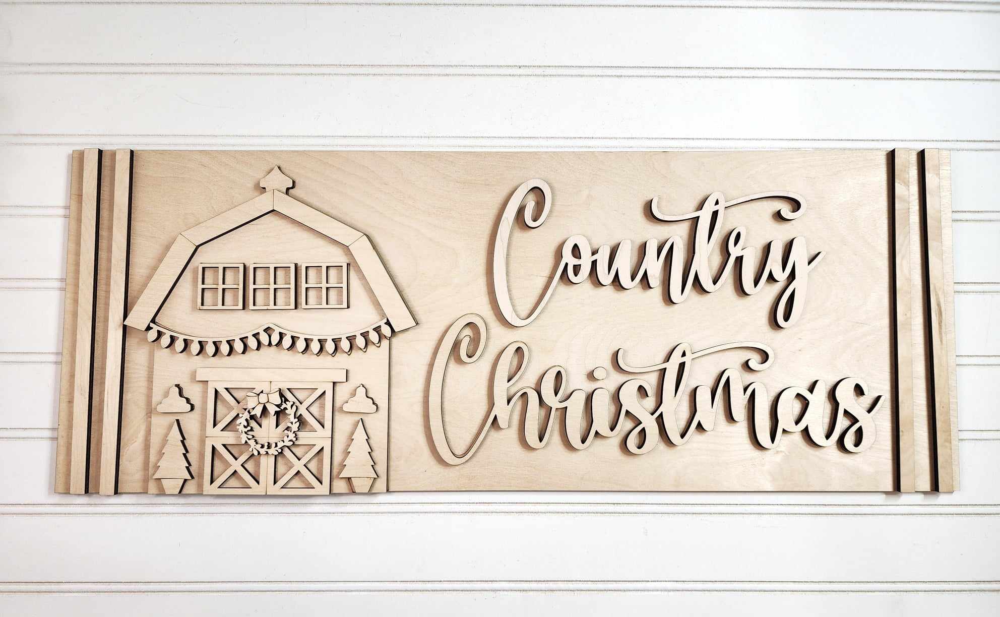 Country Christmas Tree Farm Mantle Sign- DIY Blank