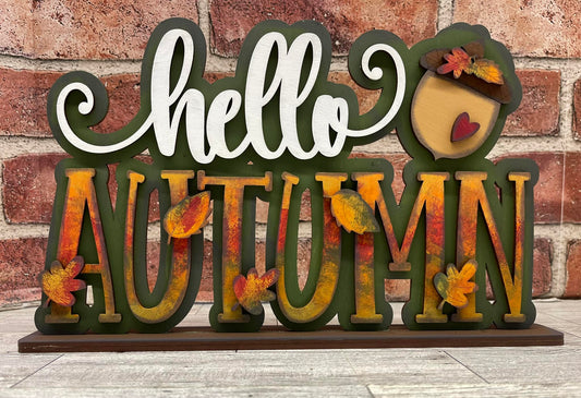 Hello Autumn Shelf Sitter- Paint Party Kit