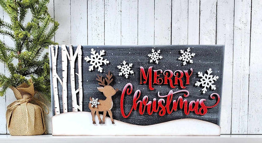Oh Deer Christmas Mantle Sign- Paint Party