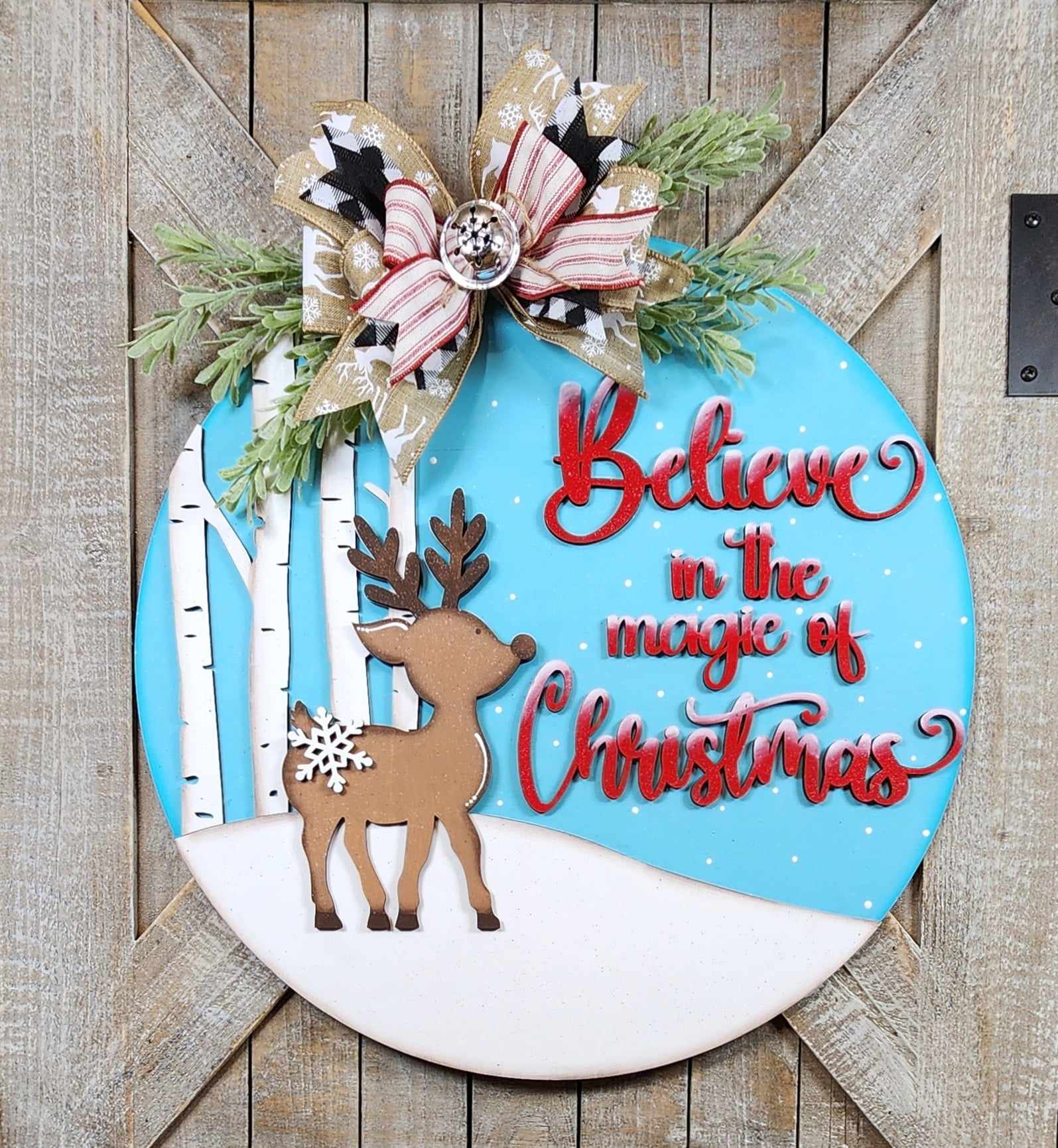 Oh Deer Christmas Round Hanger