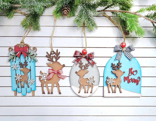 Oh Deer Christmas Ornament Set- Paint Party Kit
