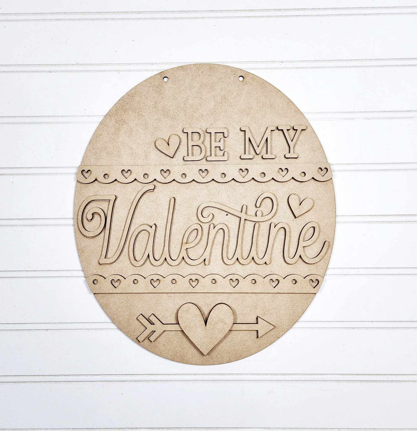 Be My Valentine Oval Hanger- DIY Blank