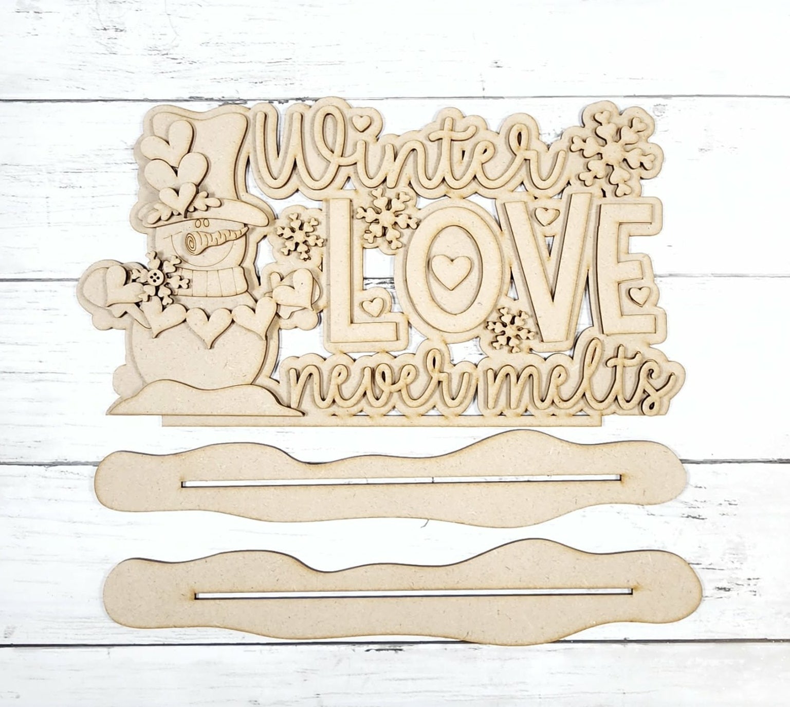 Winter Love Never Melts Shelf Sitter