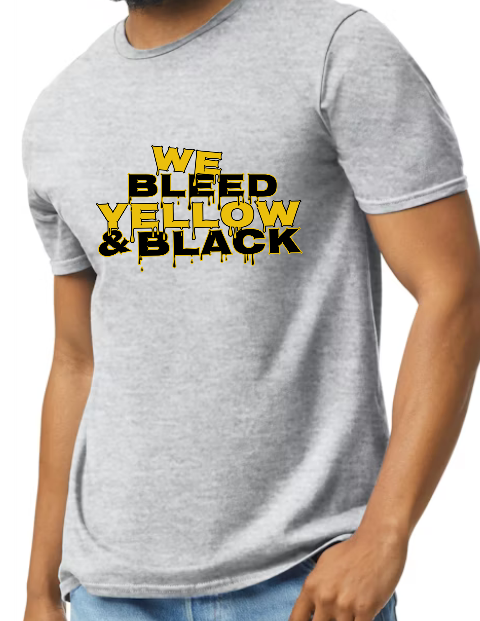 We Bleed Yellow & Black- Light Grey