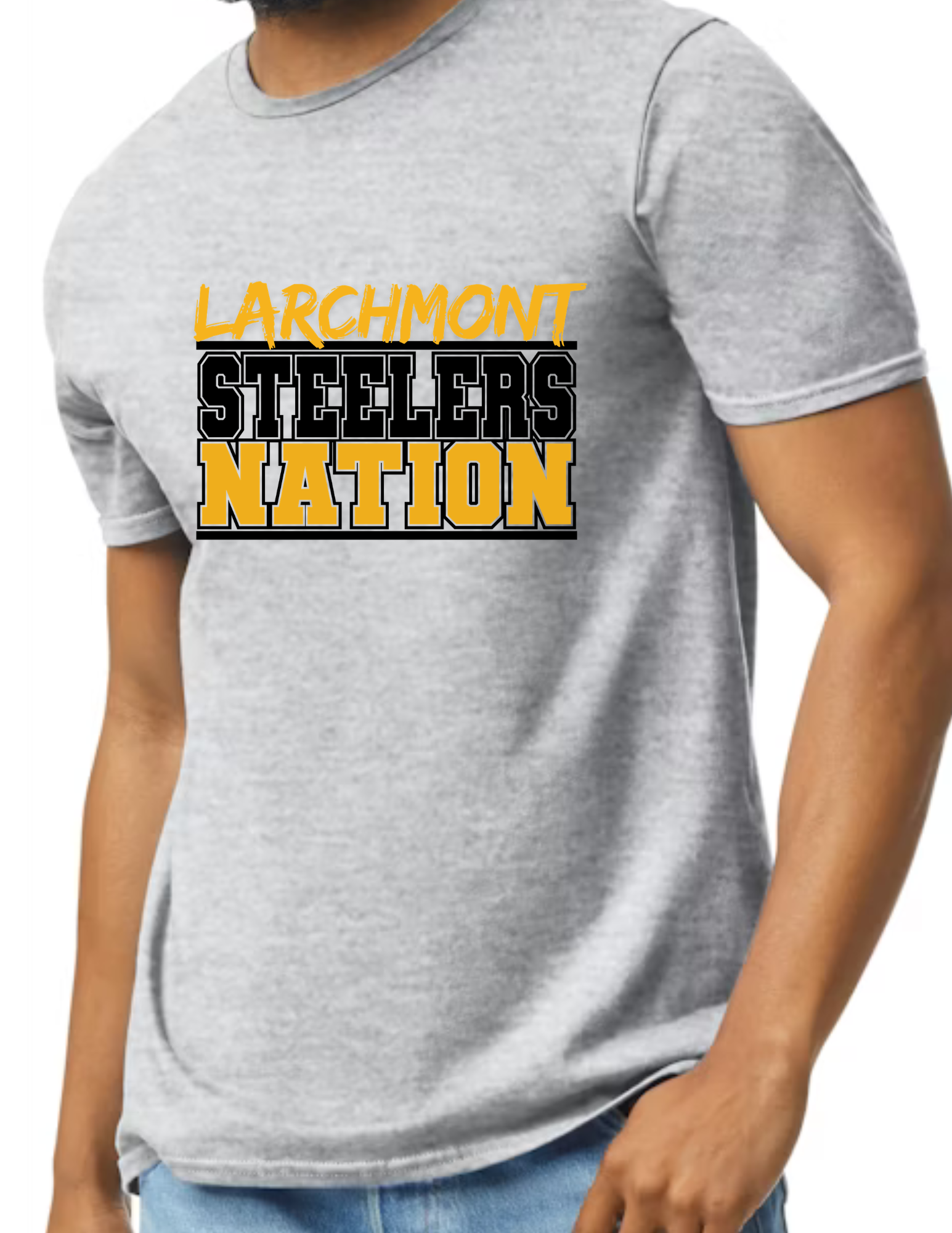 Larchmont Steeler Nation- Light Grey