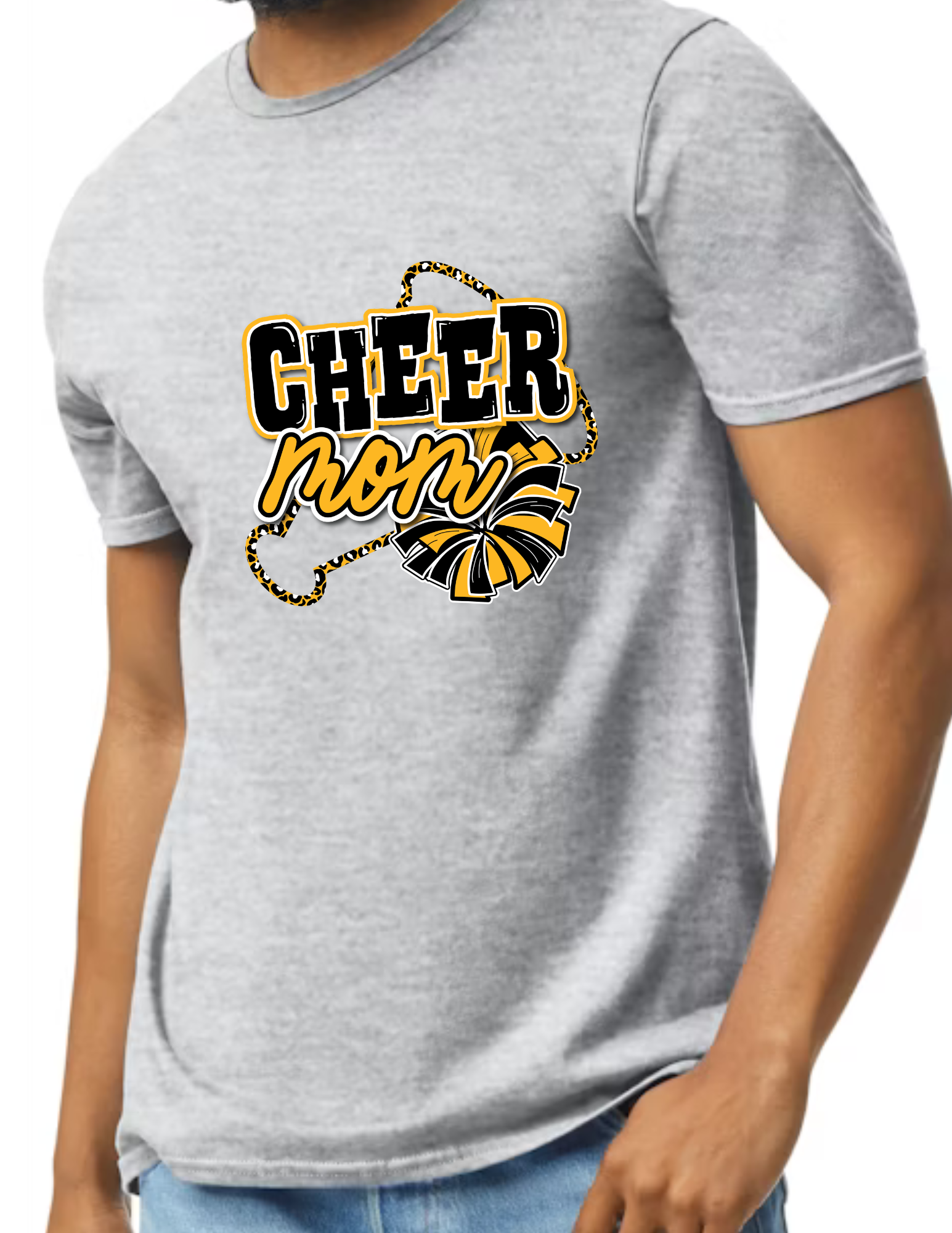 Cheer Mom Megaphone- Light Grey
