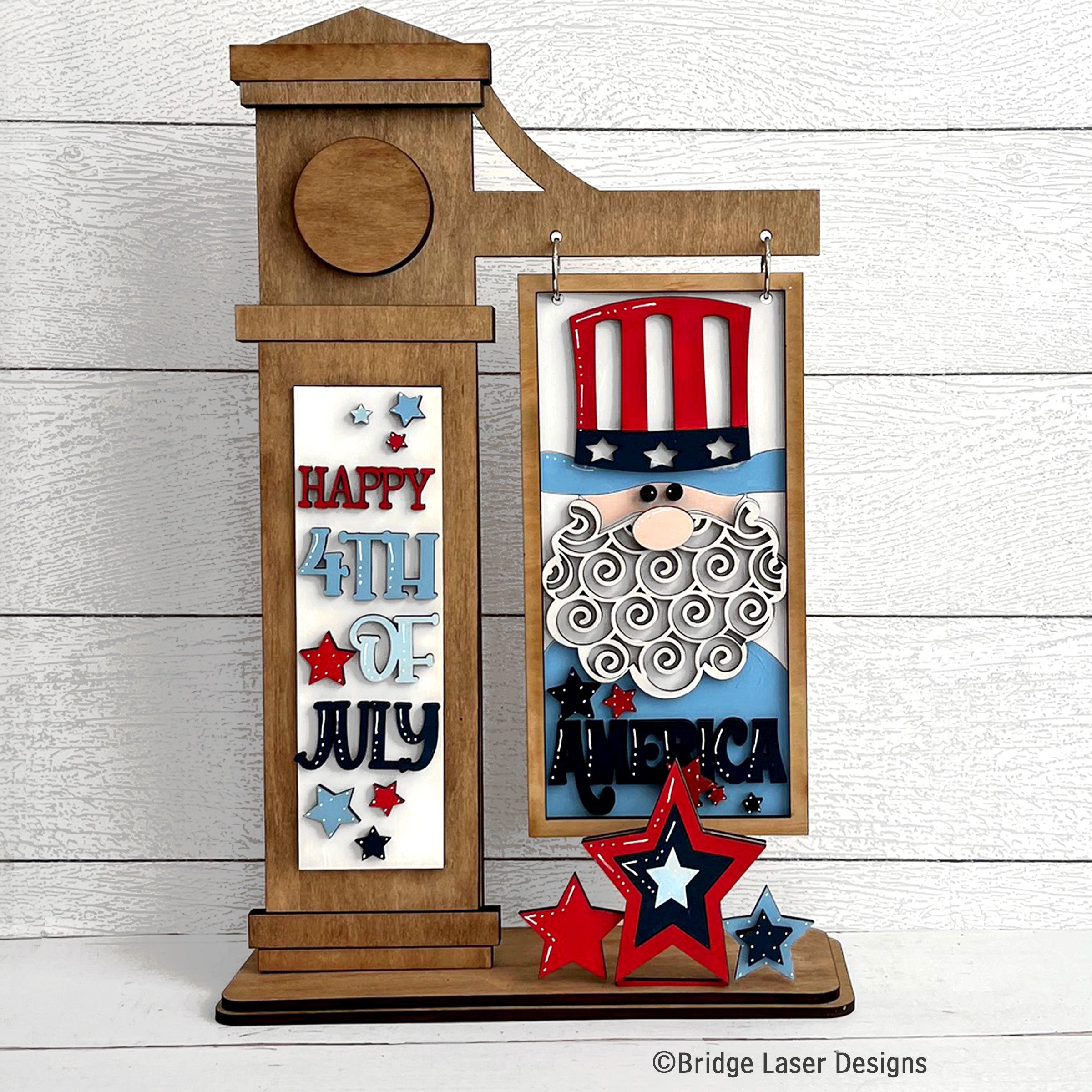 Interchangeable Post Sign & 4th of July Inserts