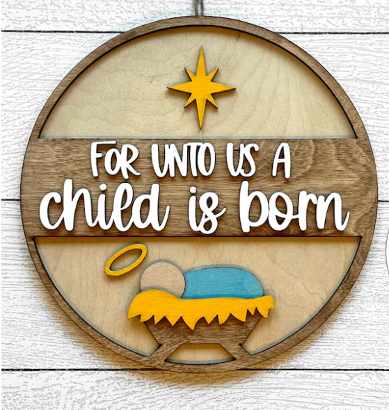 For Unto Us Round-DIY Blank