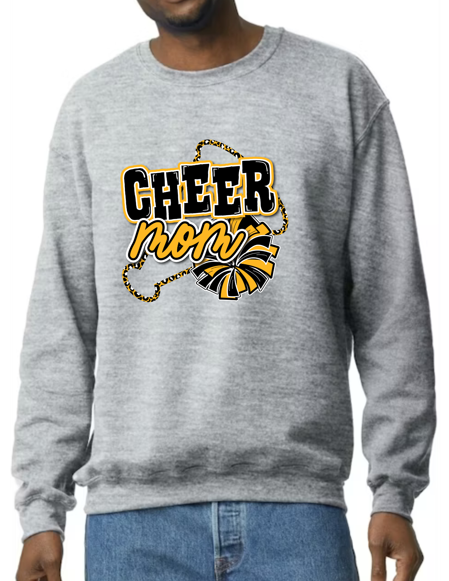 Cheer Mom Megaphone- Light Grey
