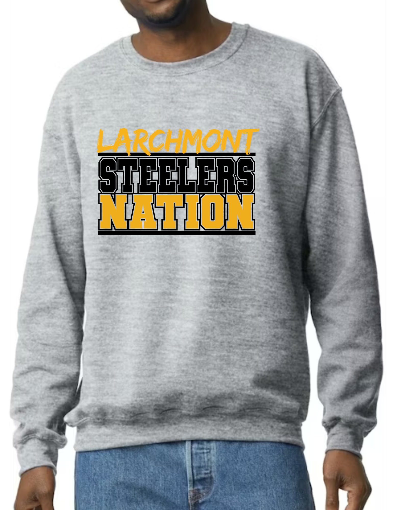 Larchmont Steeler Nation- Light Grey