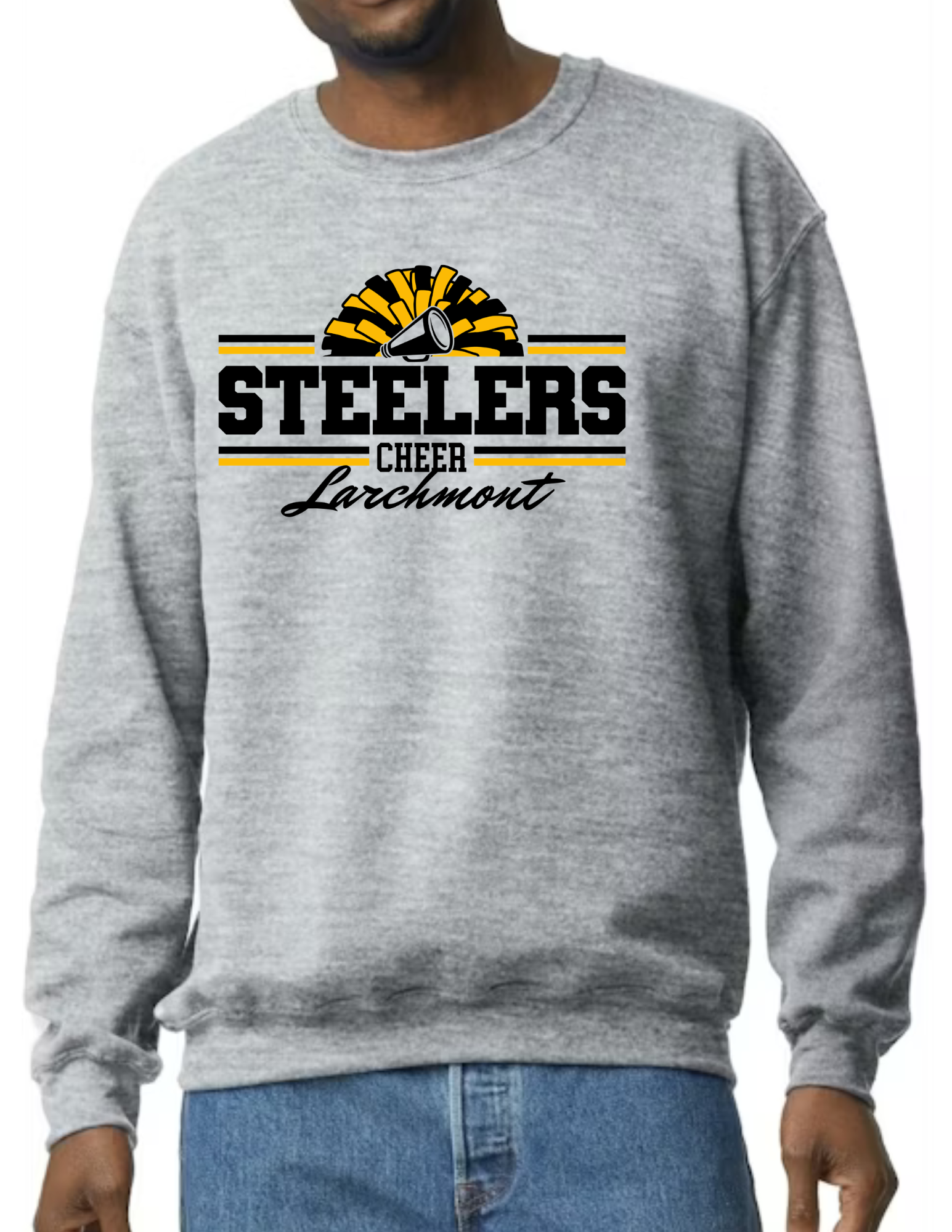 Larchmont Steelers Cheer- Light Grey