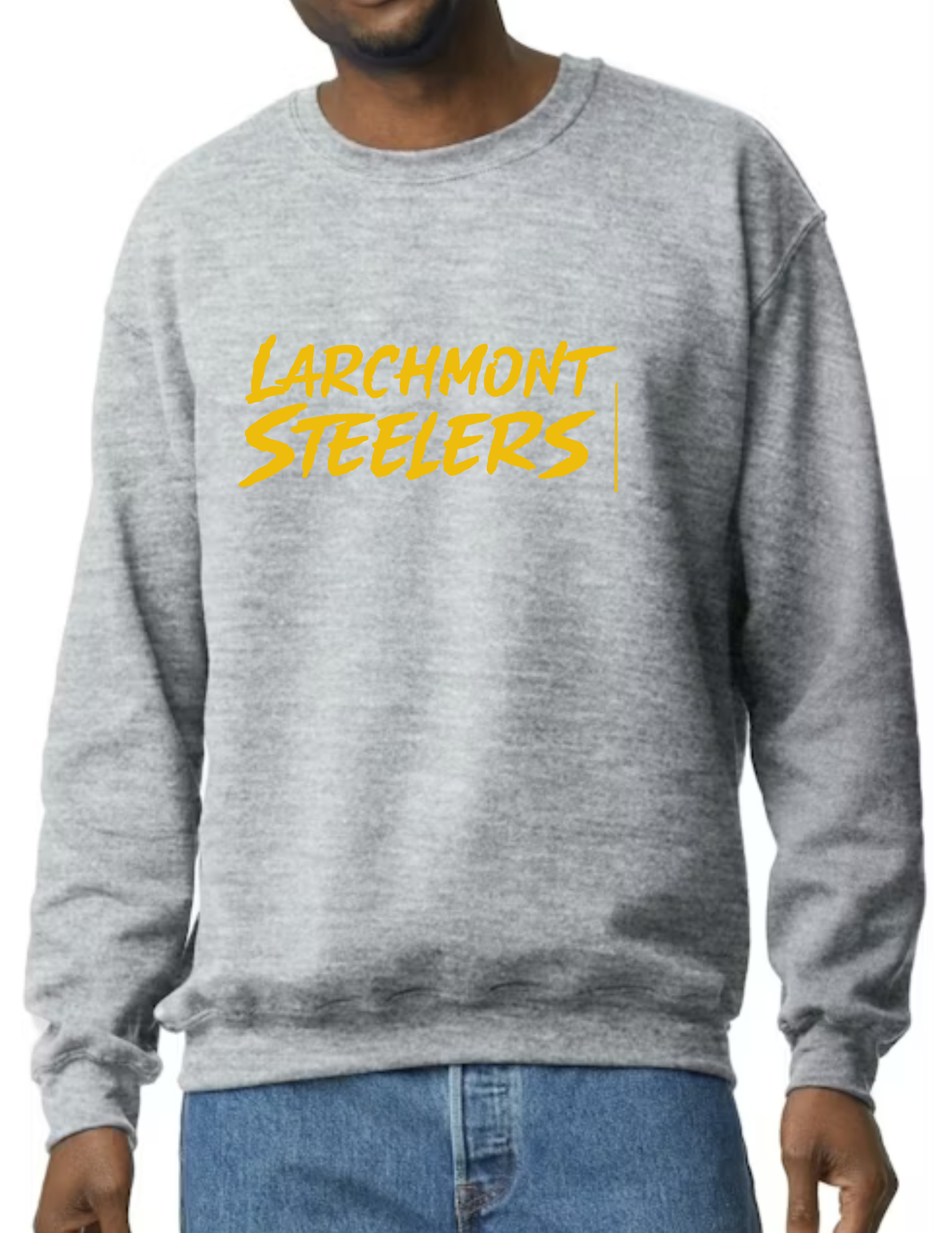 Larchmont Steelers Gold Font- Light Grey