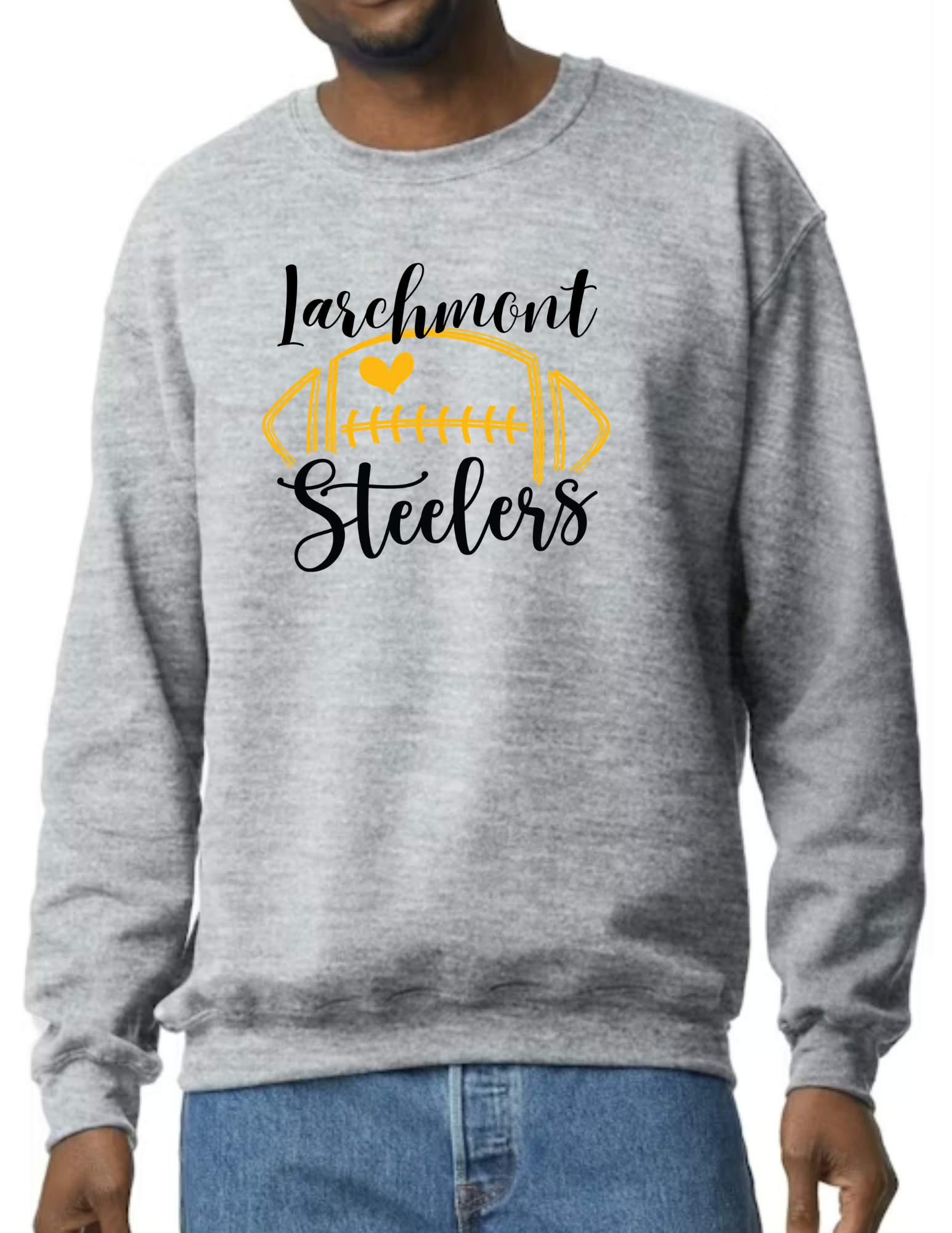 Larchmont Football Love- Light Grey