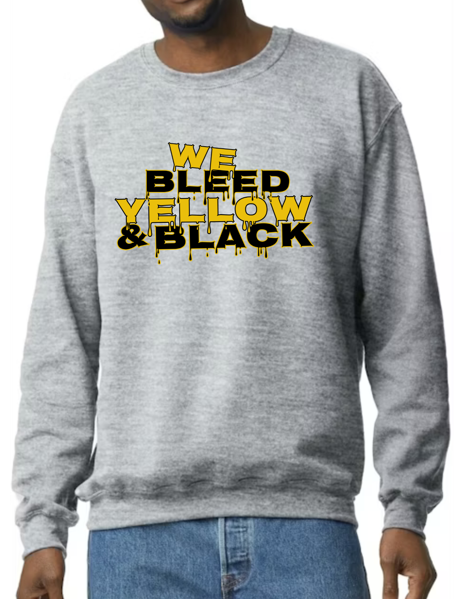 We Bleed Yellow & Black- Light Grey