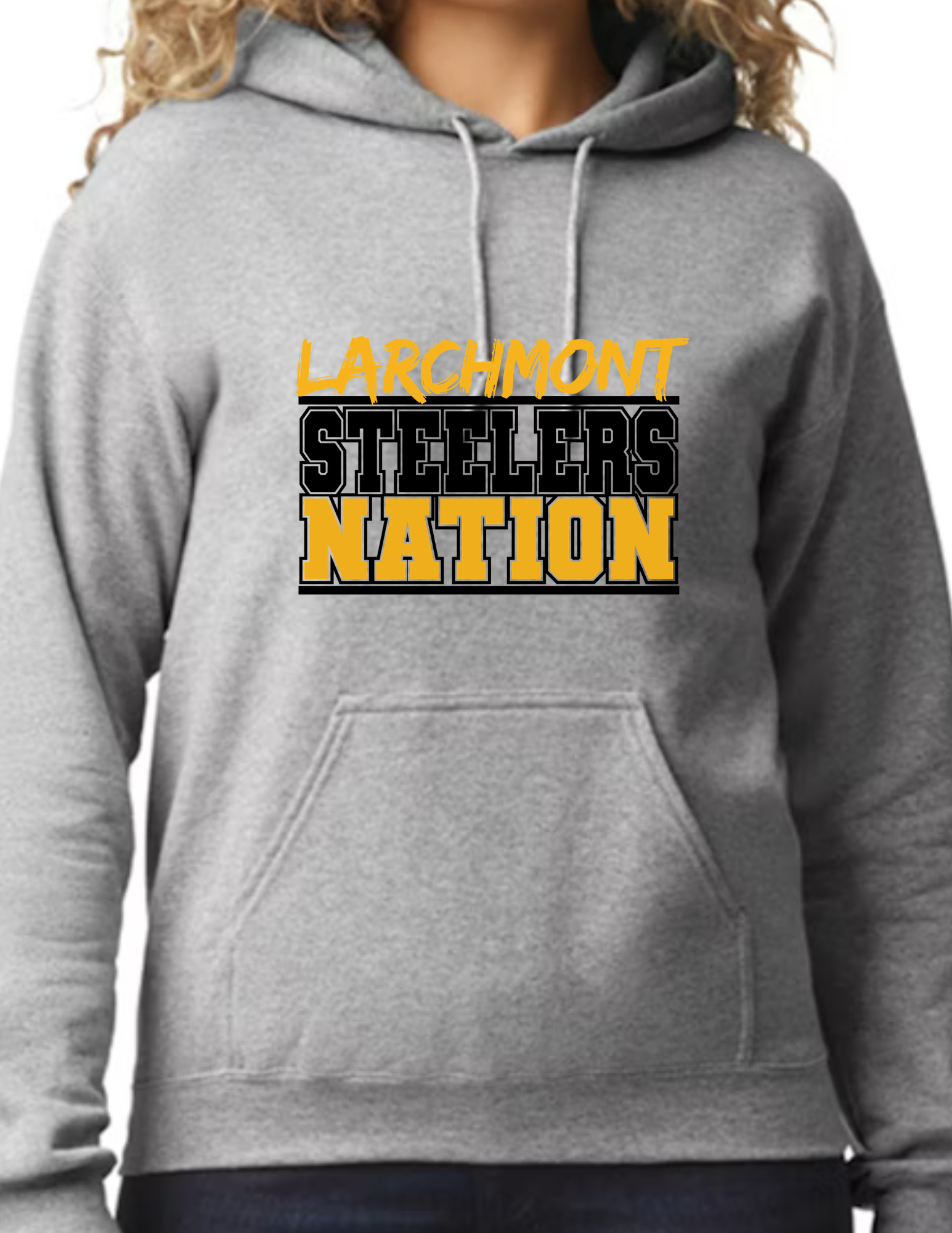 Larchmont Steeler Nation- Light Grey