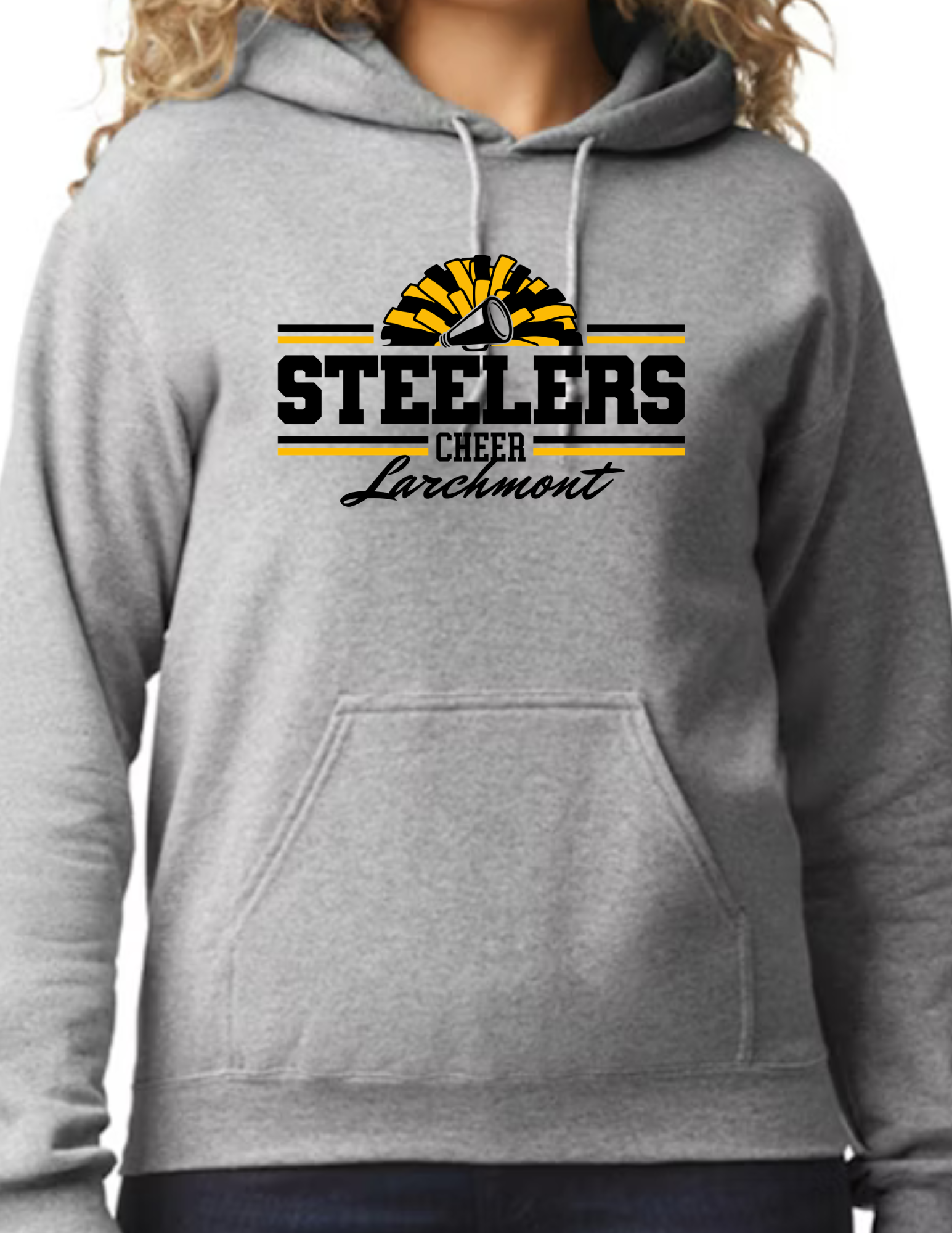 Larchmont Steelers Cheer- Light Grey