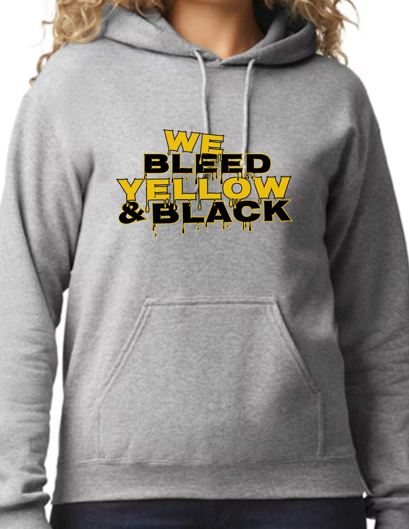 We Bleed Yellow & Black- Light Grey