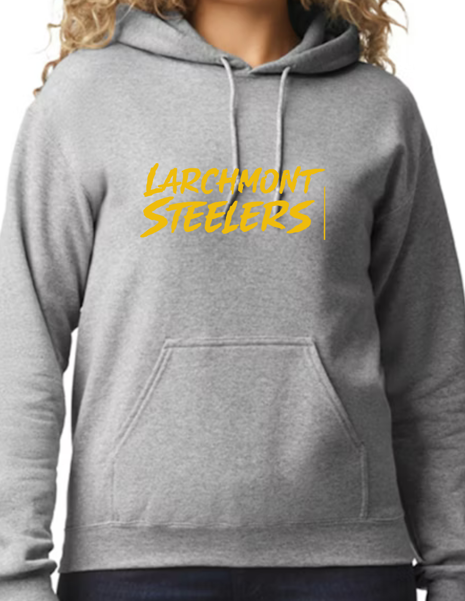 Larchmont Steelers Gold Font- Light Grey
