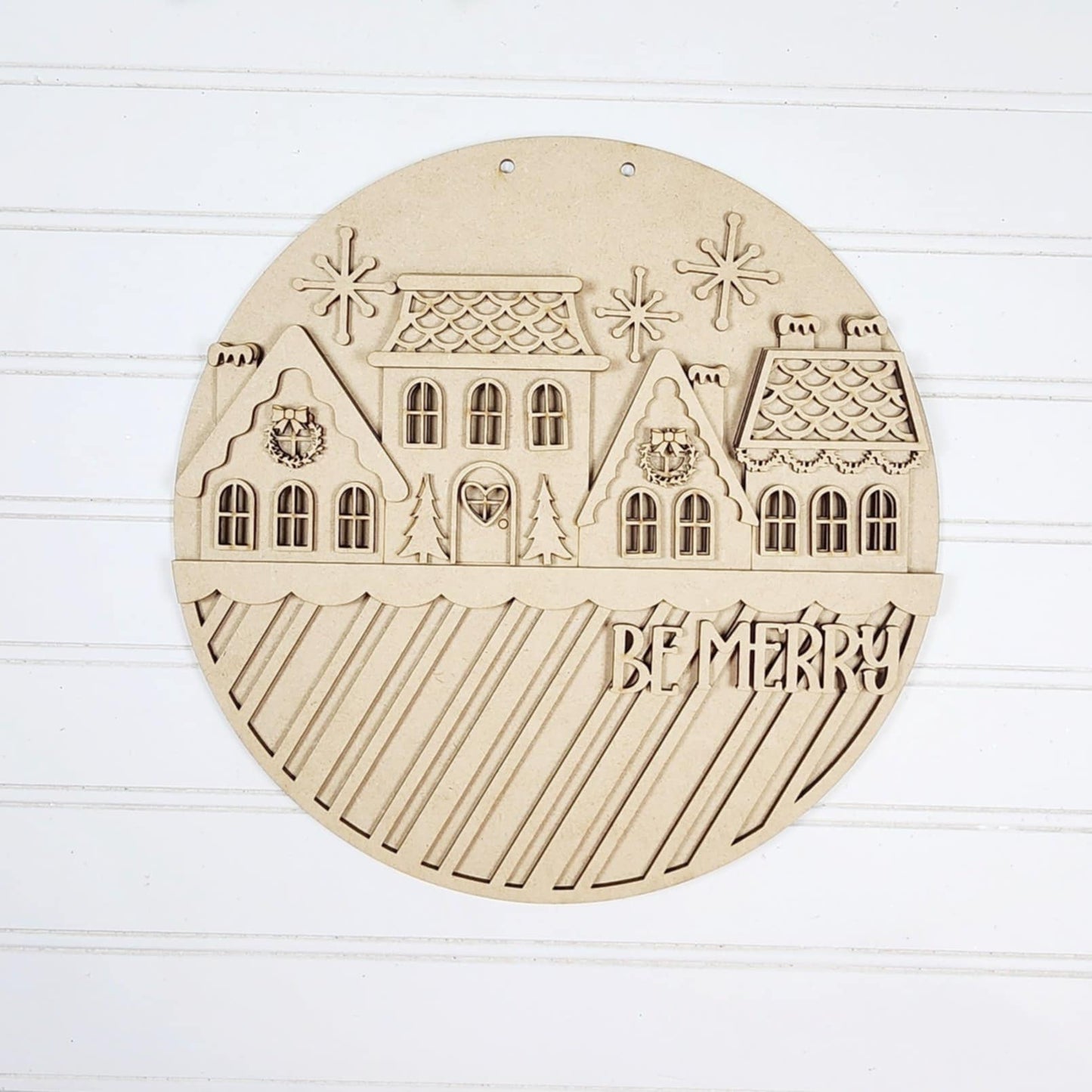 Victorian Gingerbread Christmas Round- DIY Blank