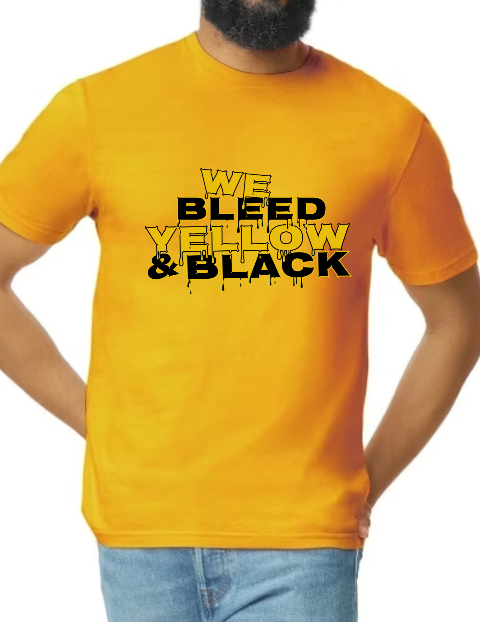 We Bleed Yellow & Black- Gold