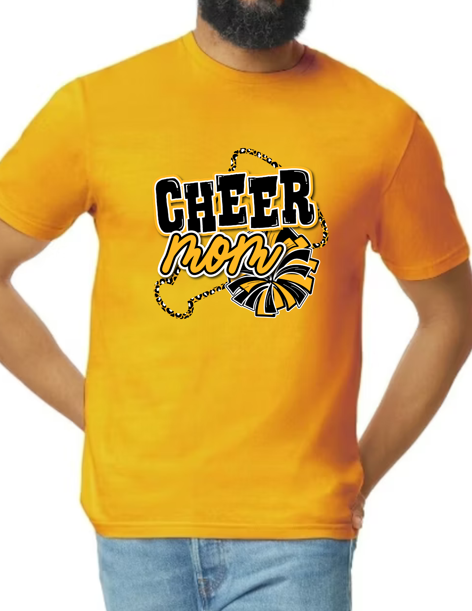 Cheer Mom Megaphone- Gold