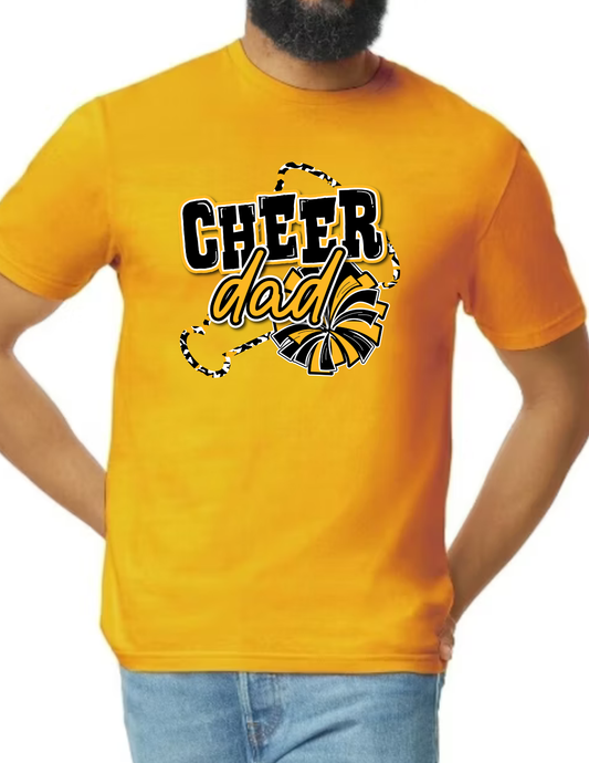 Cheer Dad Megaphone- Gold (CUSTOMIZED NAME ON BACK)
