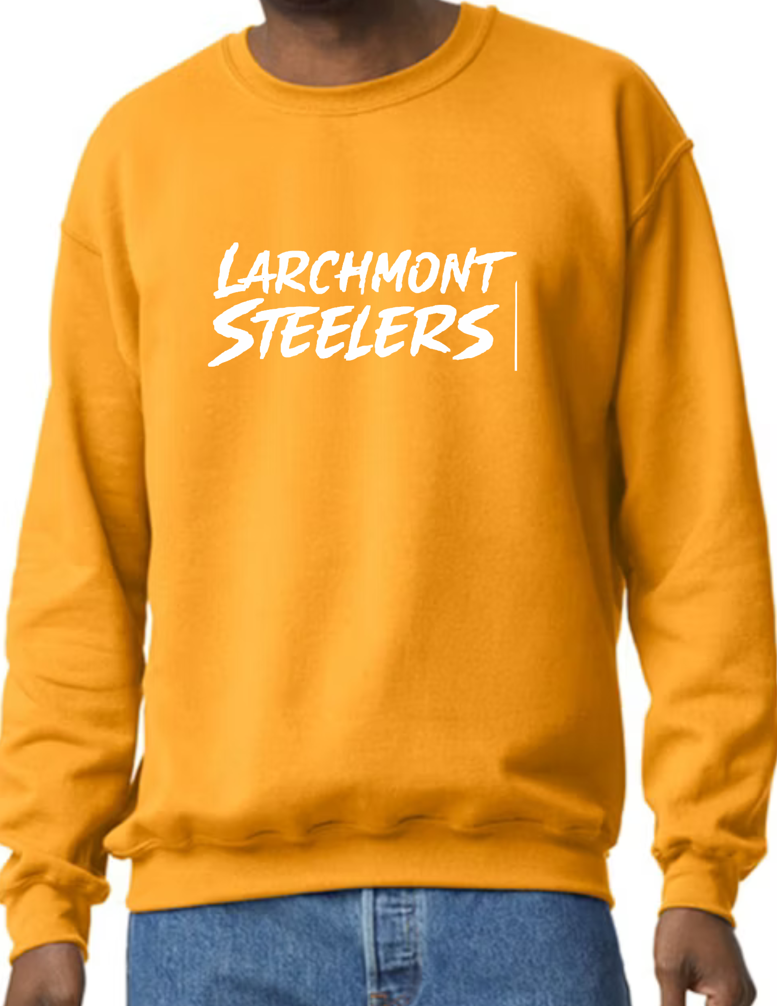 Larchmont Steelers White Font- Gold