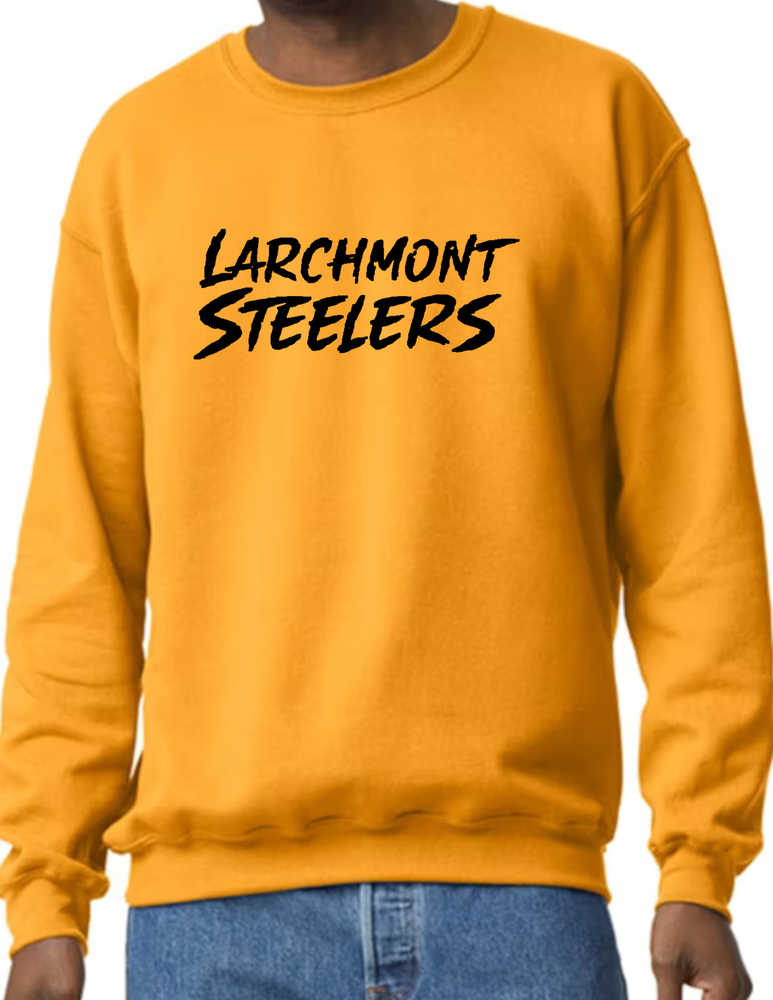 Larchmont Steelers Black Font- Gold