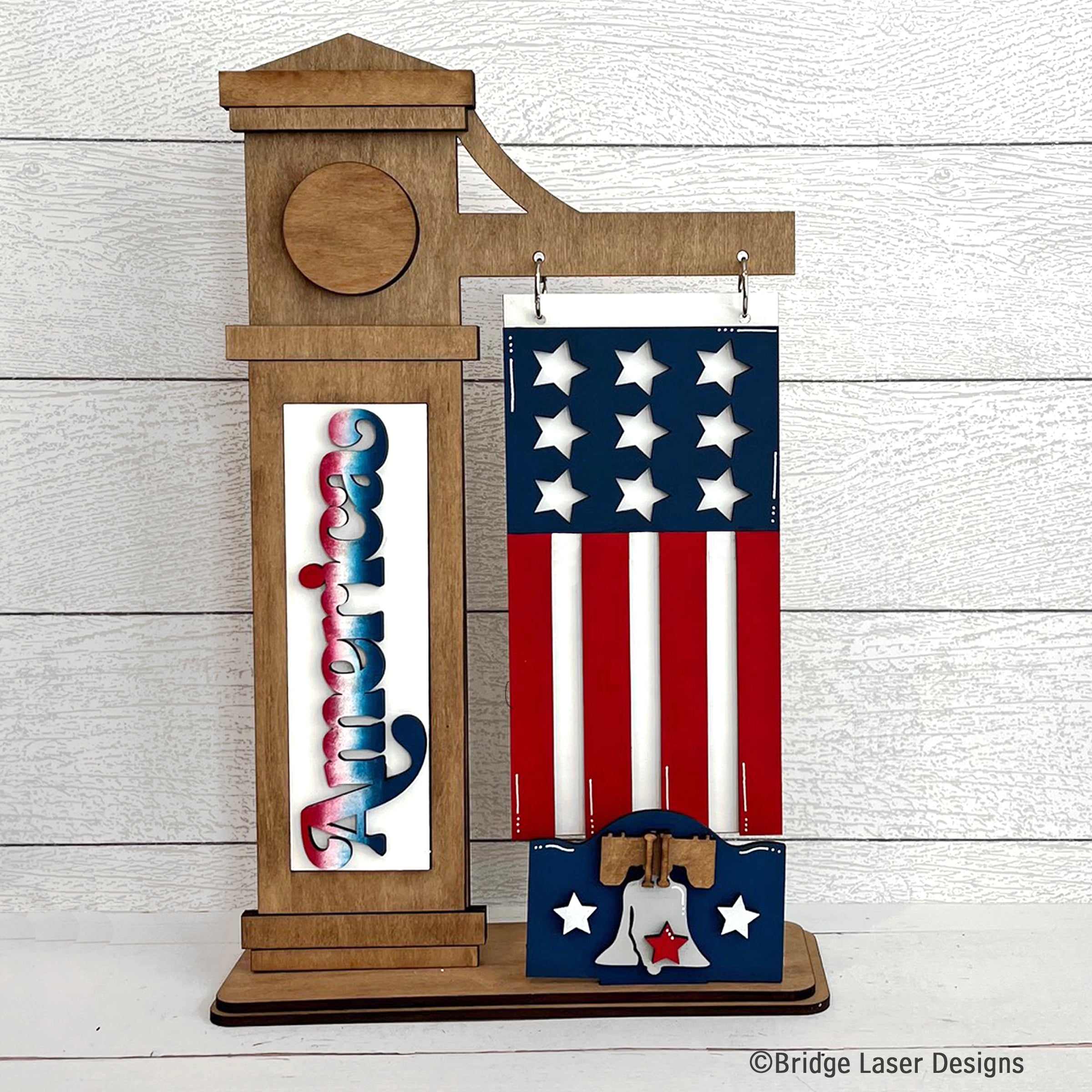 Interchangeable Post Sign & American Flag Inserts - DIY Blank