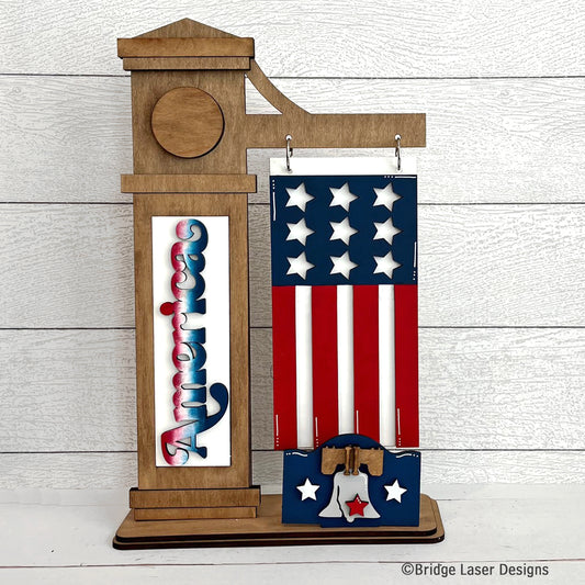 Interchangeable Post Sign & American Flag Inserts - Paint Party Kit