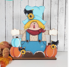 Fall Scarecrow Shelf Sitter- DIY Blank