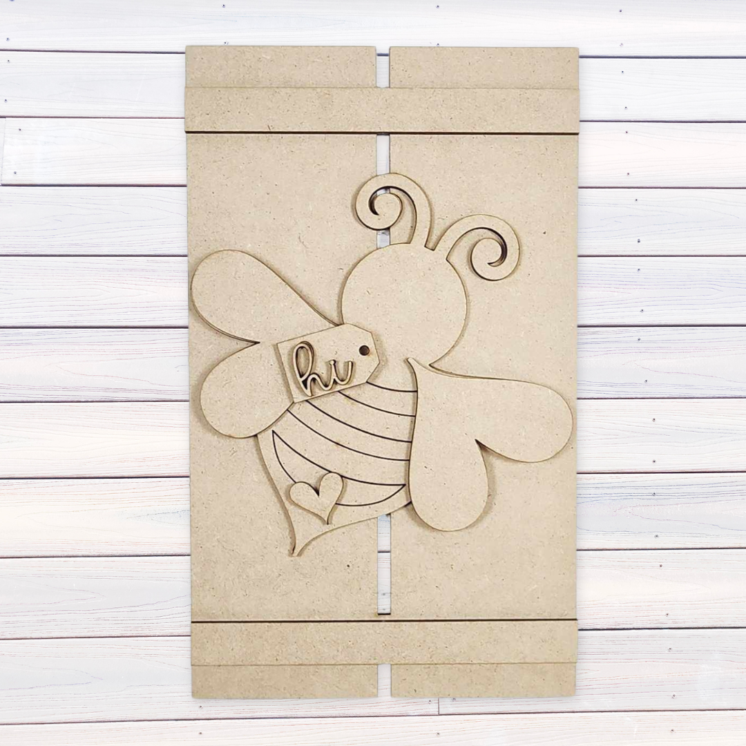 Hello Honey Bee Pallet Hanger- DIY Blank