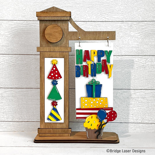 Interchangeable Post Sign & Birthday Inserts- Paint Party Kit