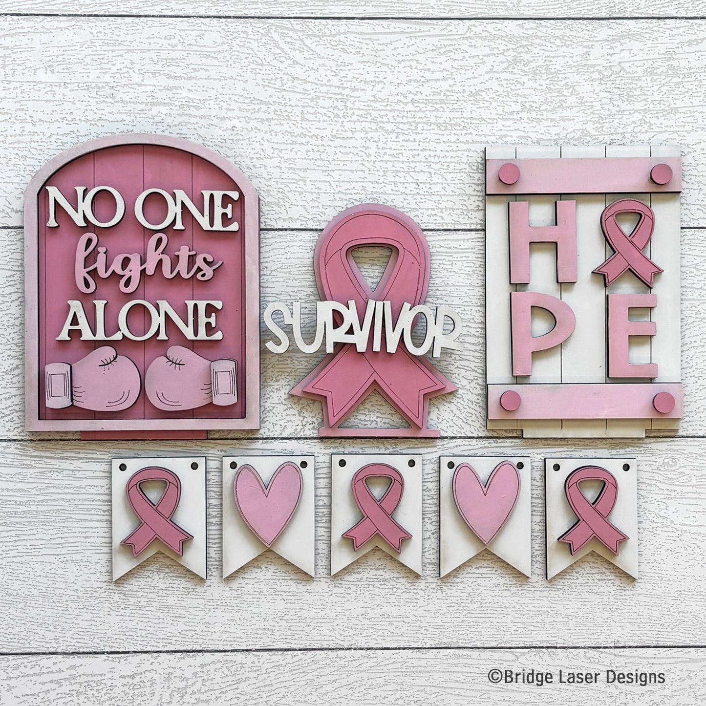 Breast Cancer Awareness Decor Set
