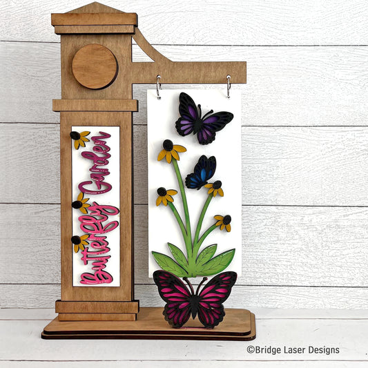 Interchangeable Post Sign & Butterfly Garden Inserts- Paint Party Kit