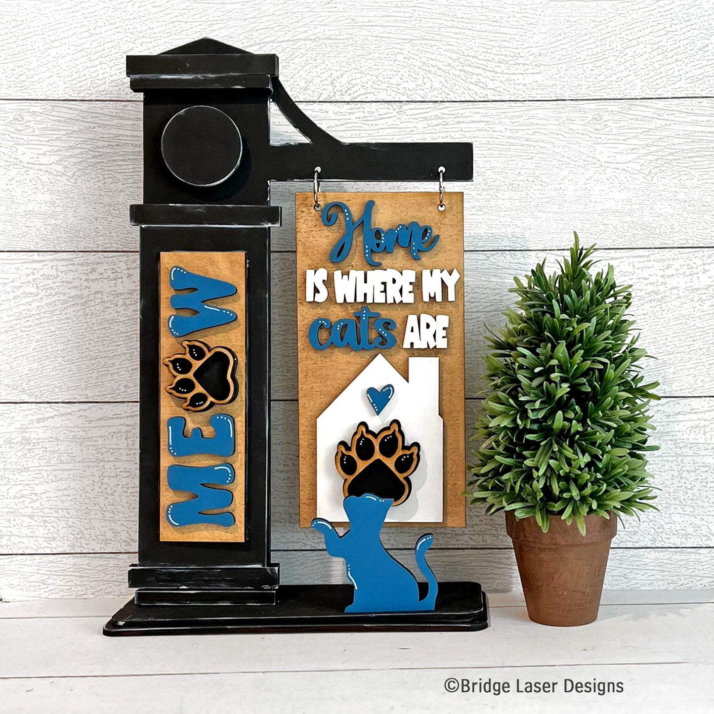 Interchangeable Post Sign & MEOW Inserts- DIY Blank