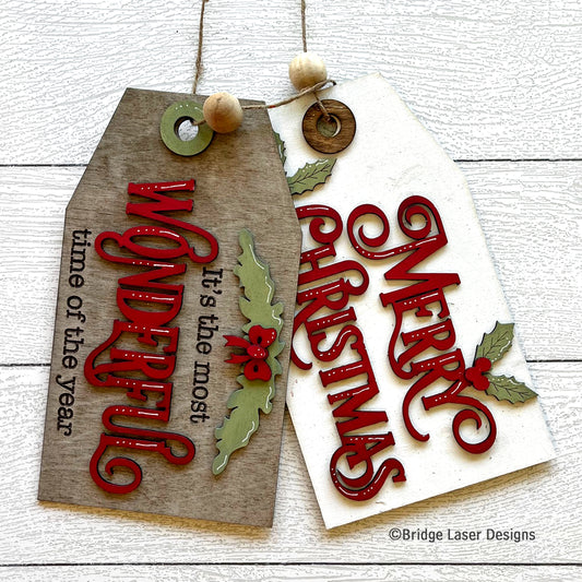 Merry Christmas Gift Tag Hanger- Paint Party