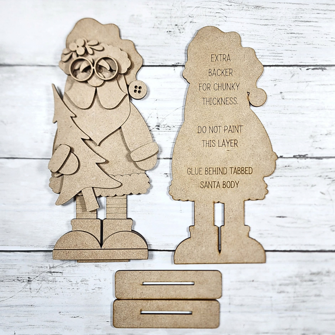 Jolly Saint Nick Collection Santa Shelf Sitter- Paint Party Kit