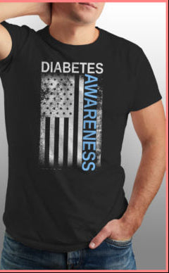 Diabetes Awareness & American Flag