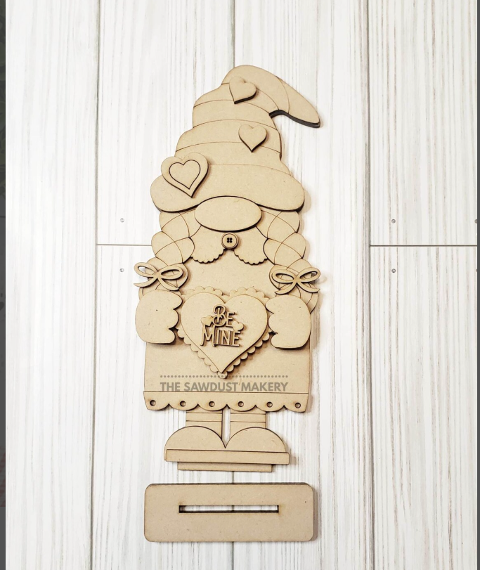 Valentine Girl Gnome- DIY Blank